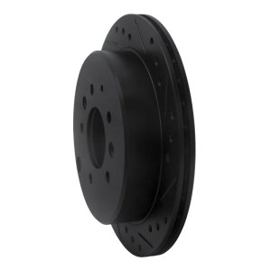 Mazda 929 Brake Rotor (1) - Rear Right - R1 Concepts - Drilled & Slotted - Black - `92-`06